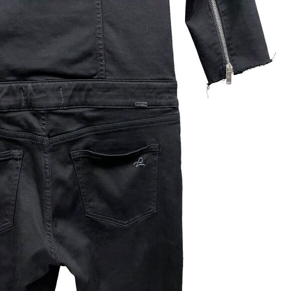 DL 1961 x Jessica Alba No. 7 Womens Jumpsuit Scorpion Button Zip Pockets Black S - Picture 8 of 10
